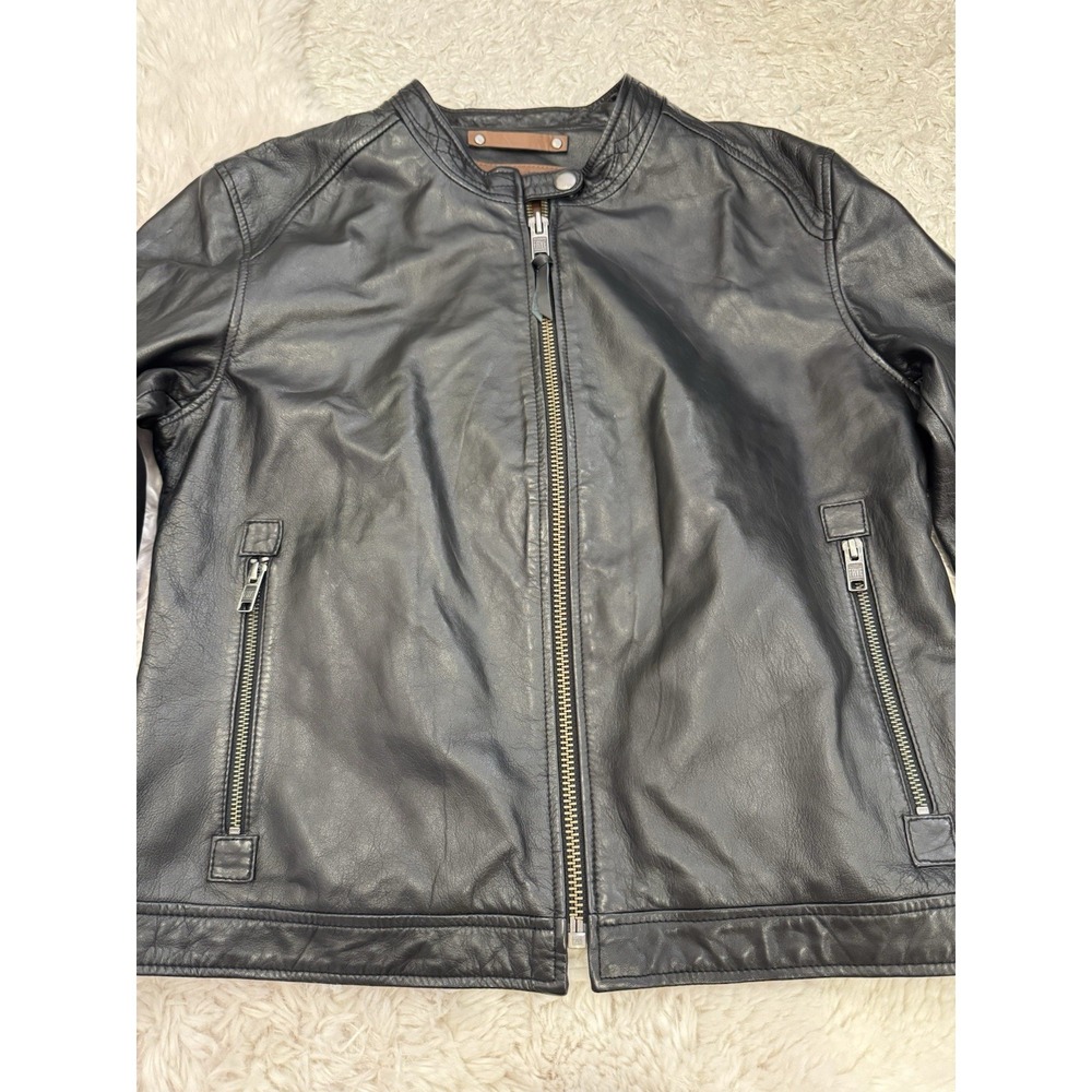 NWT Frye Women's Lamb‎ Leather Full Zip Jacket - Black Large - Picture 5 of 15